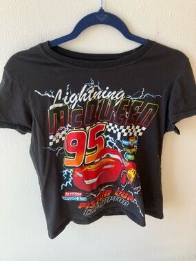 Disney Black Lightning McQueen 100% Cotton Tee